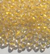 25 grams of 3x7mm Yellow Lined Crystal Lustre Farfalle Seed Beads